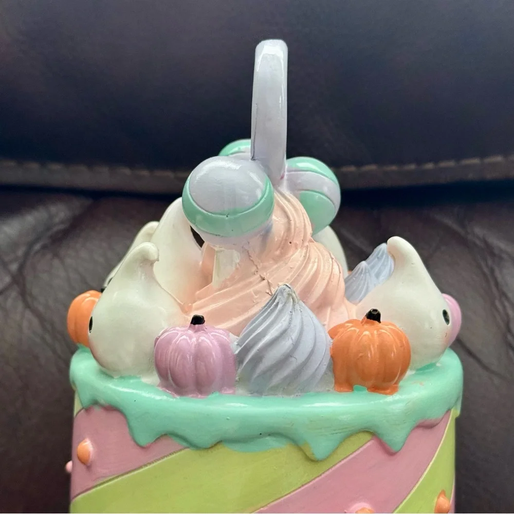 Pastel Halloween Cake with Ghost Meringue